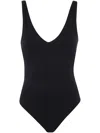 Entire Studios V Neck Bodysuit Low Back In Black  