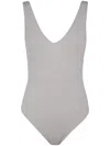 Entire Studios V Neck Bodysuit In White