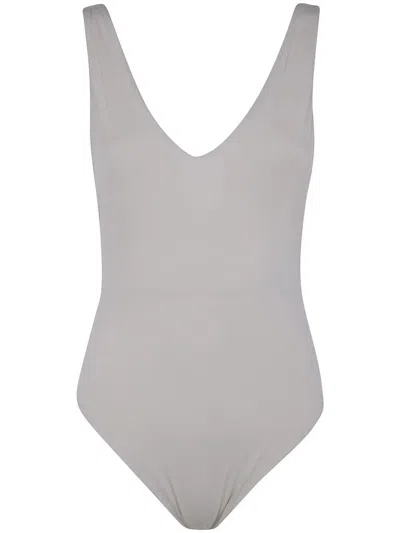 ENTIRE STUDIOS V NECK BODYSUIT BY ENTIRE STUDIOS,ES2603CR CR CREAMER