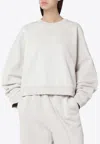 Entire Studios Oversized Crewneck Sweatshirt Dropped Shoulders In White