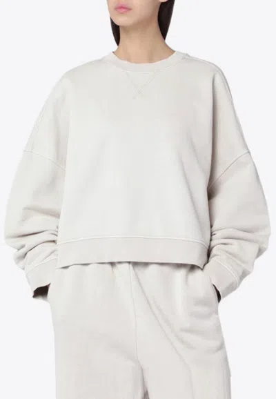 Entire Studios Essential Crewneck Sweatshirt In White