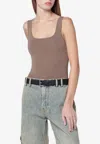 Entire Studios Light Brown Viscose Blend Top In Brown