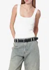 Entire Studios Squared Neck Top In White