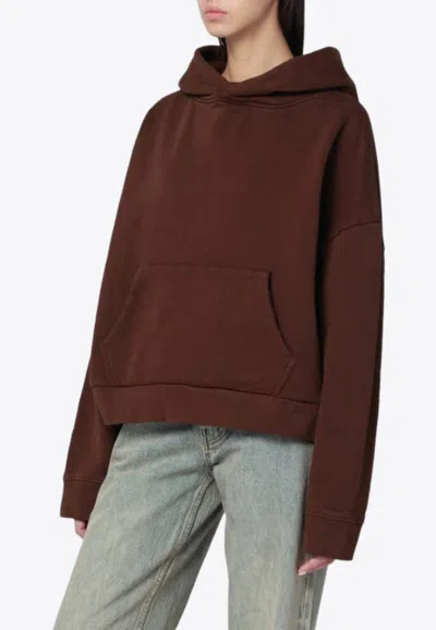 Entire Studios Essential Tonal-stitching Hoodie In Brown