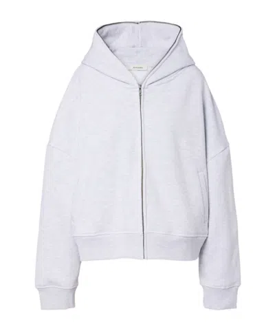 Entire Studios Eternal Cotton Jersey Hoodie In White