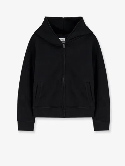 Entire Studios Eternal Zip Cotton Sweatshirt In Black