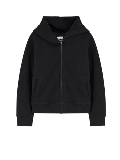 Entire Studios Eternal Zip Cotton Sweatshirt In Black