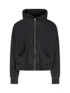 Entire Studios Charcoal Cotton Oversize Sweatshirt In Black  