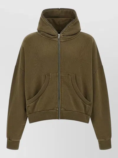 Entire Studios Eternal Zip Hoodie Kangaroo Pocket Hood In Green