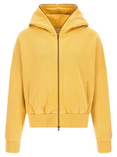 Entire Studios Hooded Zip-up Sweatshirt In Yellow