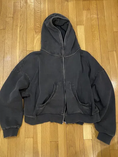 Pre-owned Entire Studios Eternal Zip Up Washed Black