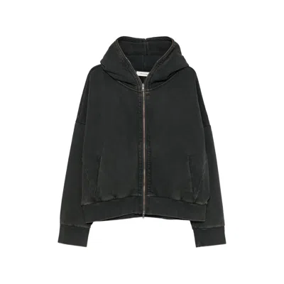 Entire Studios Faded Cotton Hoodie In Gray