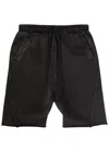 Entire Studios Washed Black Bermuda Shorts With Low Crotch In Black