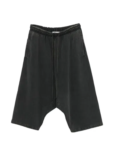 Entire Studios Faded Drop-crotch Shorts In Grey
