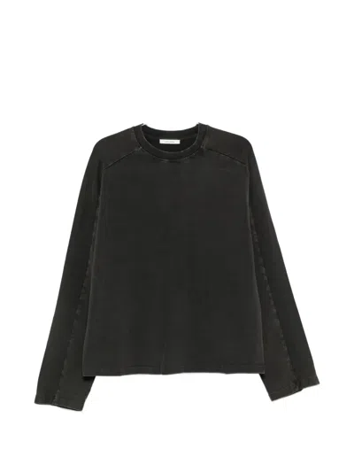 Entire Studios Faded-effect Long-sleeve T-shirt In Black