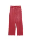 FADED-WASH RAW-CUT TRACK PANTS