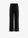 Entire Studios Black Wool-blend Flared Cropped Trousers In Black