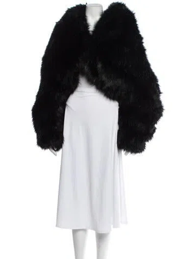 Pre-owned Entire Studios Faux Fur Coat In Gray