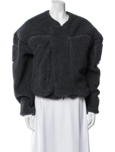 Pre-owned Entire Studios Faux Fur Jacket In Blue