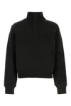 Entire Studios High-neck Buttoned Sweatshirt In Black