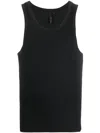 Entire Studios Fine-ribbed Tank Top In Black