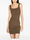 Entire Studios Fitted Mini Dress In Brown