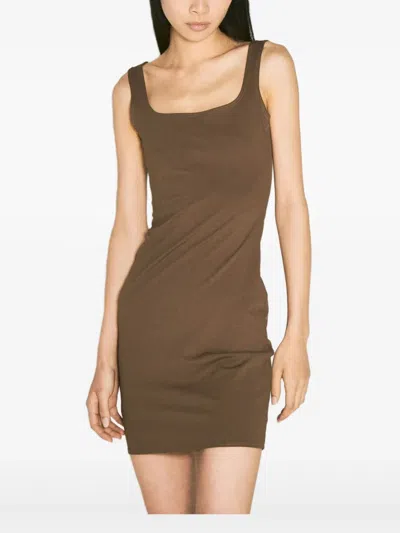 Entire Studios Fitted Mini Dress In Brown
