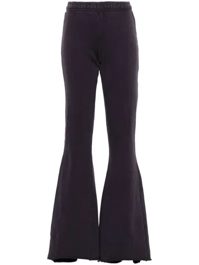 Entire Studios Flared Cotton Track Pants In Blau