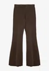 Entire Studios Flared Trousers With Back Pocket And Elastic Waistband In Brown