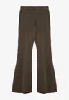 Entire Studios Flared Trousers With Back Pocket And Elastic Waistband In Green