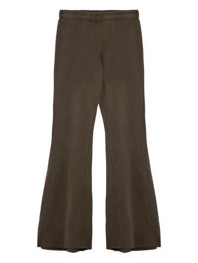 Entire Studios Flared Trousers With Back Pocket And Elastic Waistband In Brown