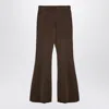 Entire Studios Flared Trousers With Back Pocket And Elastic Waistband In Brown