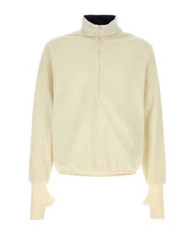 Entire Studios Fleece Half-zip Sweatshirt In Yellow
