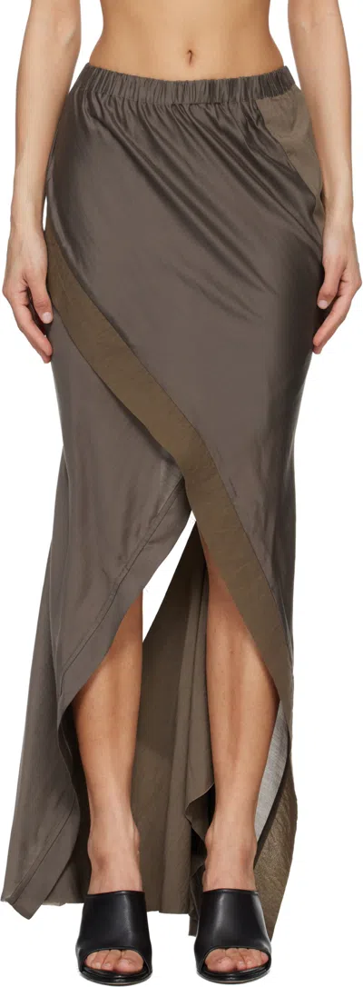 Entire Studios Fluid Midi Skirt In Brown
