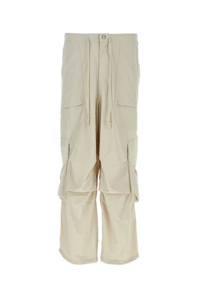 Entire Studios Cotton Canvas Cargo Pants In White