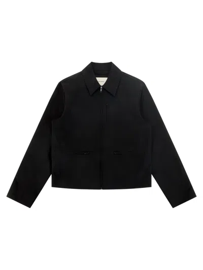 Entire Studios Front Zip Jacket With Chest Pocket - Size M In Black