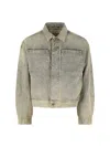 Entire Studios Blue Shrunken Denim Jacket In Light Blue
