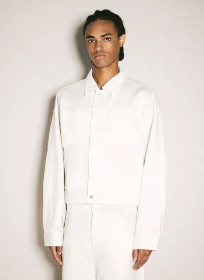 Entire Studios Long-sleeved Denim Jacket In White