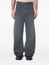 Entire Studios Washed Grey Denim Trousers In Grey