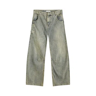 Pre-owned Entire Studios Gem Jeans 'surface Wave' In Blue