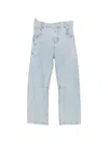 Entire Studios Gem Logo-patch Belt-loop Jeans In Blue