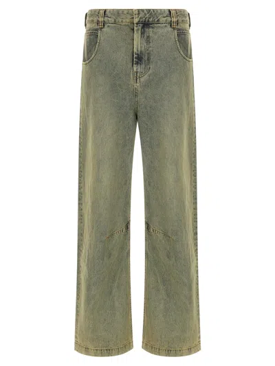 Entire Studios 'gem Surface Wave' Jeans In Green