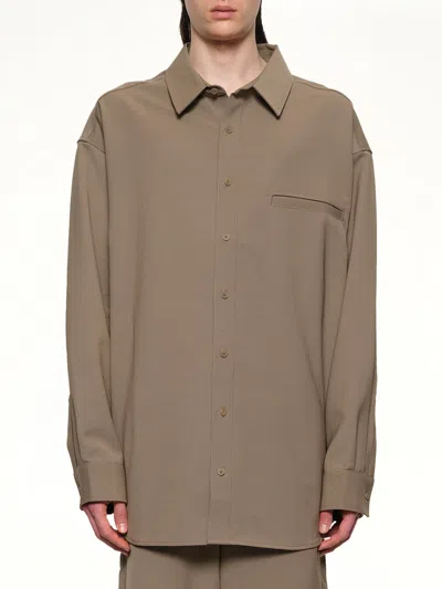 Entire Studios Giant Shirt In Brown