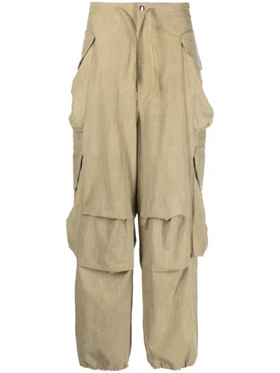Entire Studios Gocar Cotton-blend Cargo Trousers In Neutrals