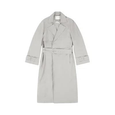Pre-owned Entire Studios Goodman Trench Coat 'light Grey' | Men's Size M