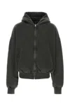 Entire Studios Womens Washed Black Eternal Zip Cotton-jersey Hoodie In Black
