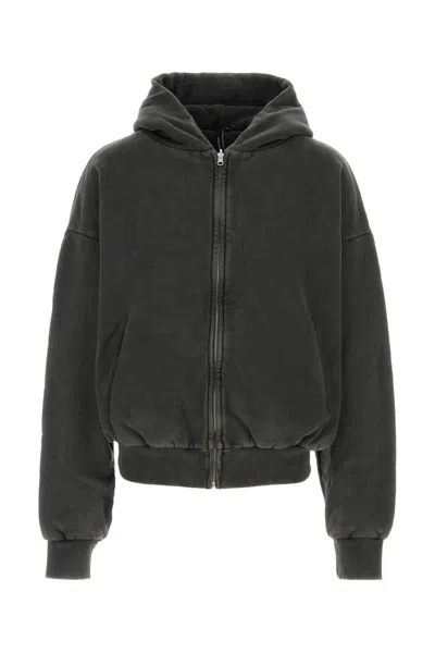 ENTIRE STUDIOS GRAPHITE COTTON THERMAL SWEATSHIRT