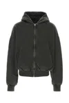 Entire Studios Graphite Cotton Thermal Sweatshirt In Gray