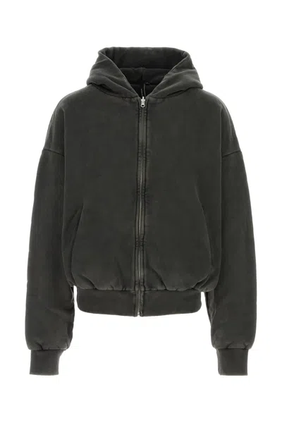 Entire Studios Graphite Cotton Thermal Sweatshirt In Gray