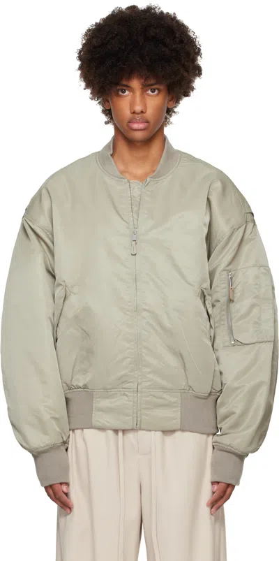 Entire Studios Gray Broad Bomber In Grey